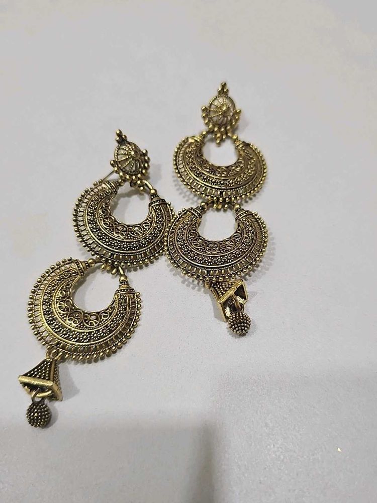 Ethnic Golden Earrings