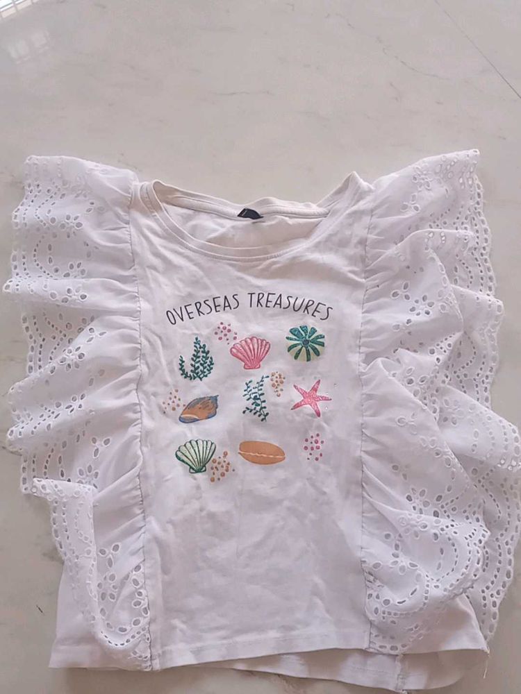Girls&#39; &#39;Overseas Treasures&#39; Ruffle Sleeve Top
