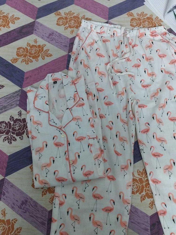 Flamingo Print Pajama Set