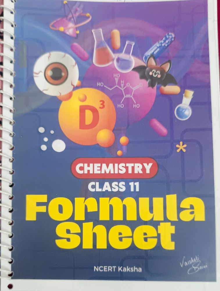 Class 11th Chemistry Formula Sheet