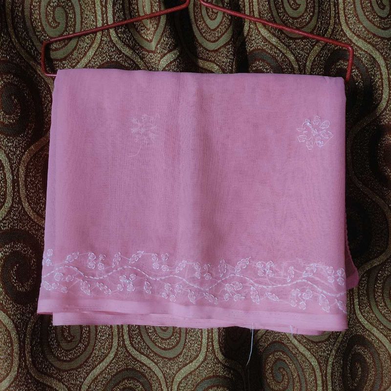 Pink Embroidered Saree💖