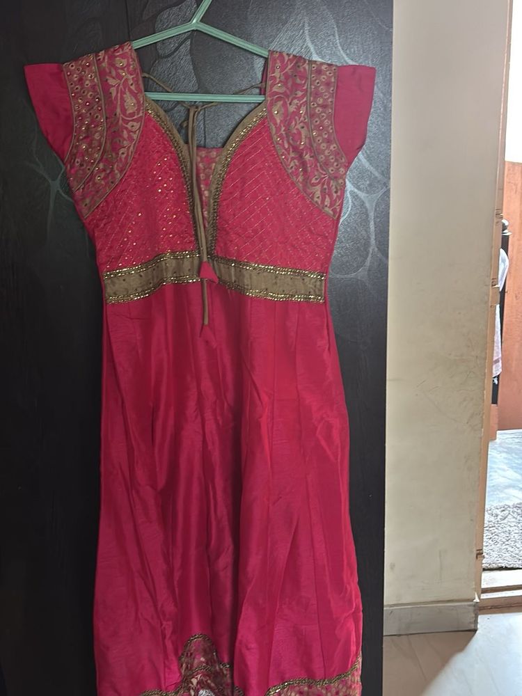 Pink Embroidered Kurta