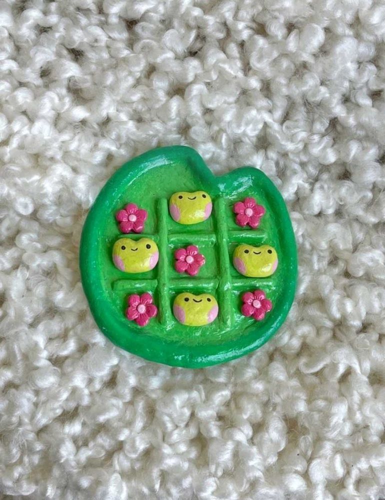 Pinterest Inspired Lillypad Tic Tac Toe Set