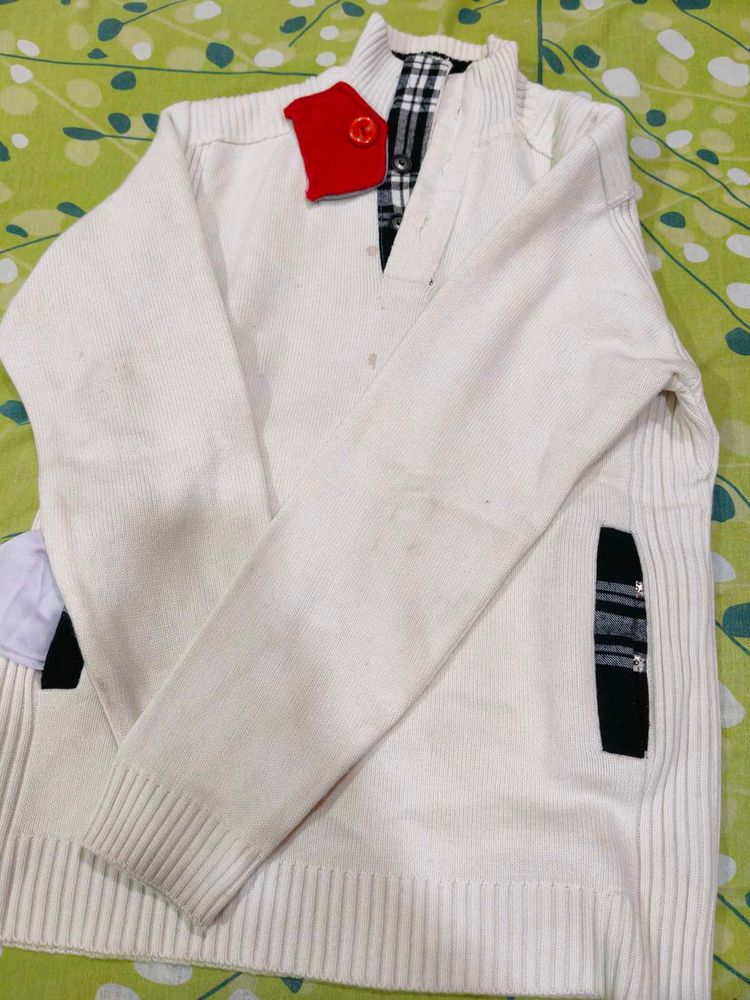 Stylish White Sweater