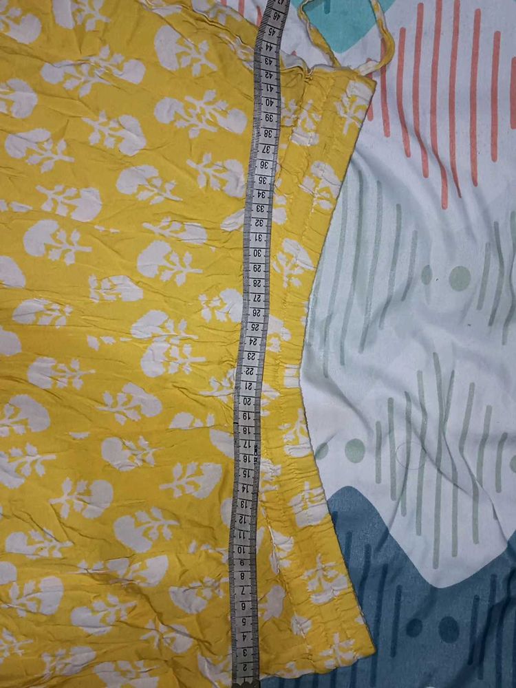 Yellow Floral Print Dress