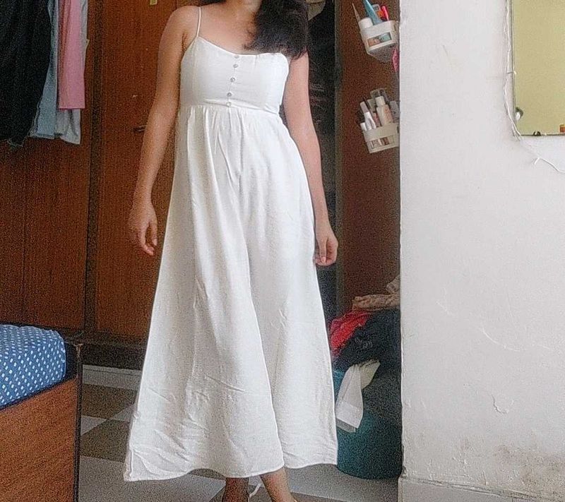 H&amp;M White Aline Dress
