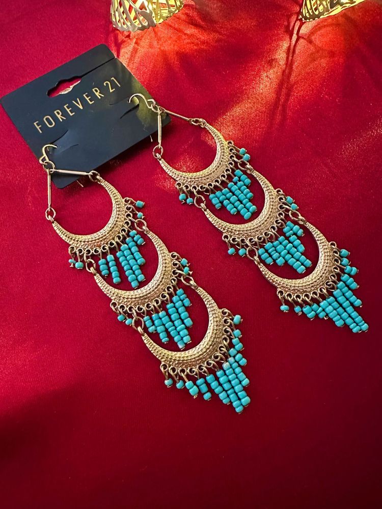 Forever 21 Gorgeous Turquoise Boho Earrings