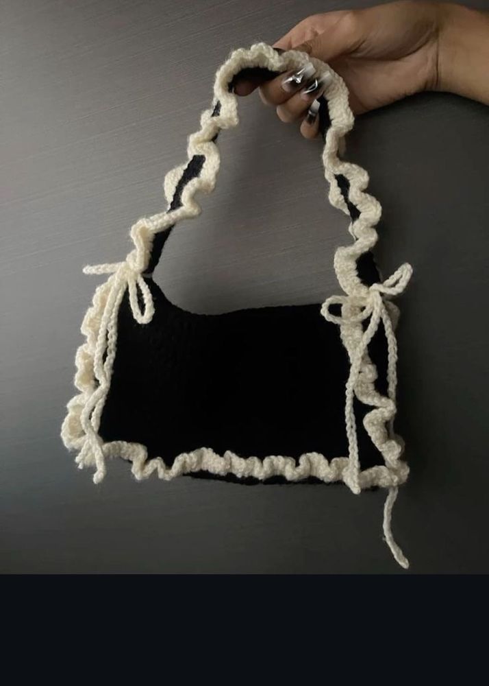 Cute Block Crochet Handbag