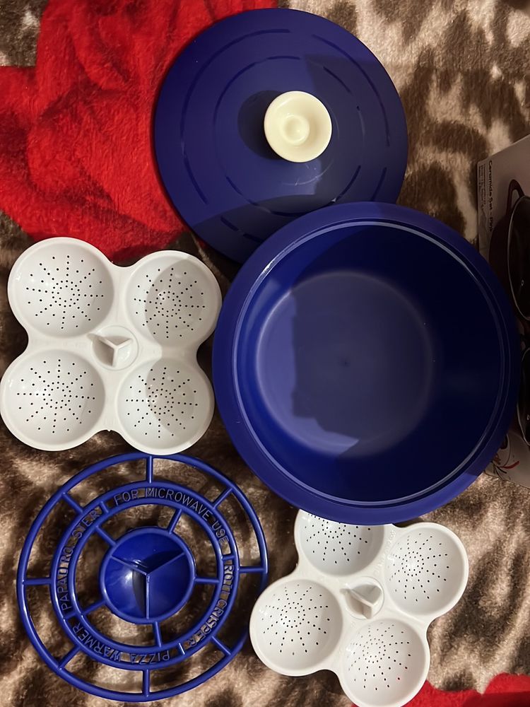 New Microwave Idli &amp; Pizza Stand With Container