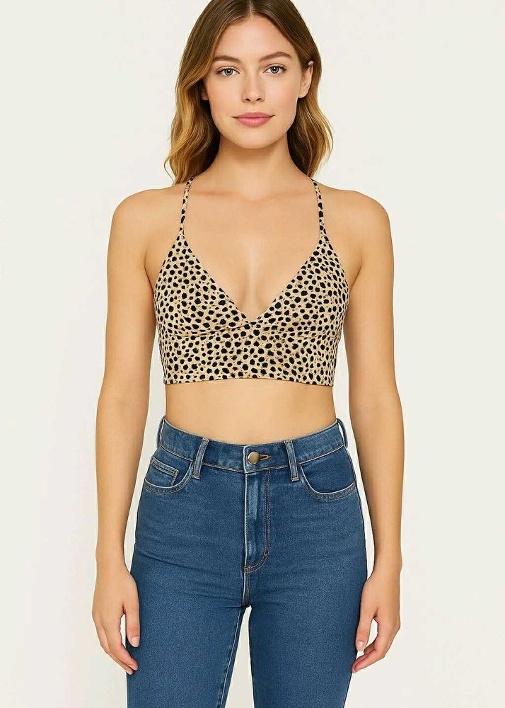 Forever 21 Leopard Print Padded Bralette - Size M