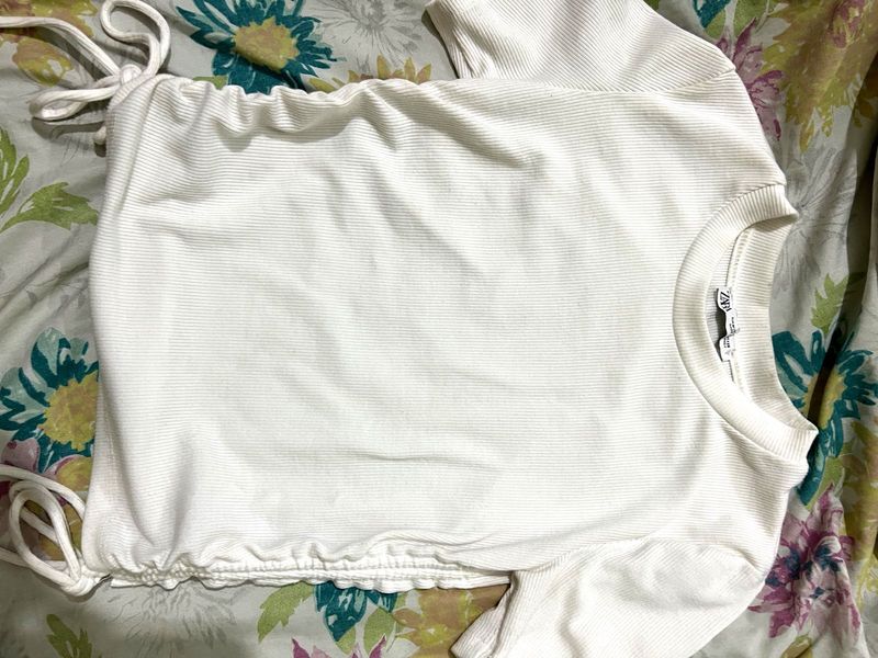 Cute White Cropped Top