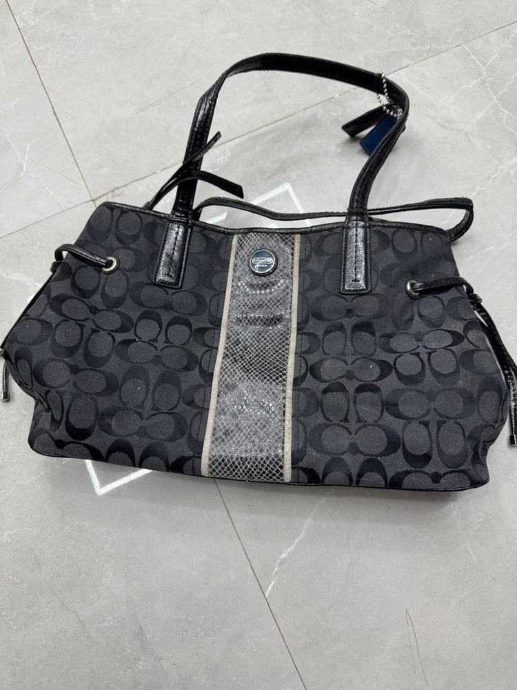 Coach Black Signature Purse