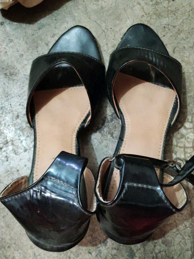 Black Ankle Strap Heels