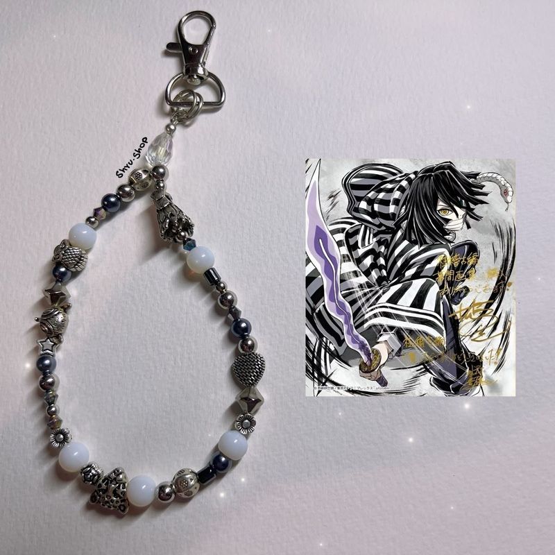 Demon Slayer Iguro Themed Handmade Bag Charm