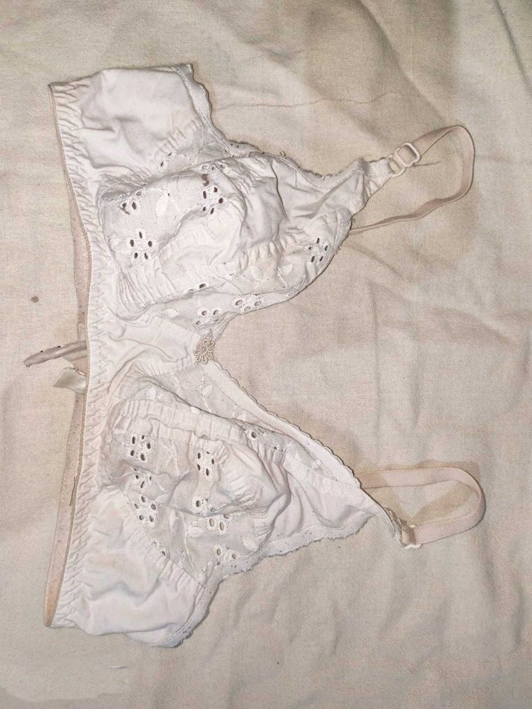 Elegant White Eyelet Bra