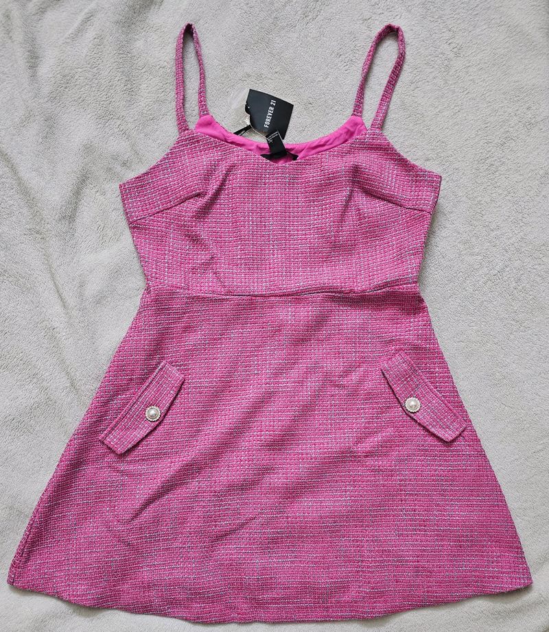 Pink Tweed Dress From Forever 21 (UAE)