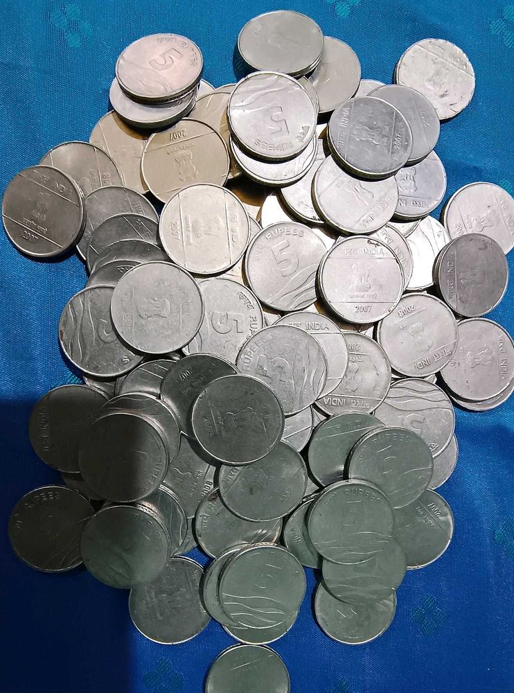 5 Rupees Stainless Steel Coins 100 Piece