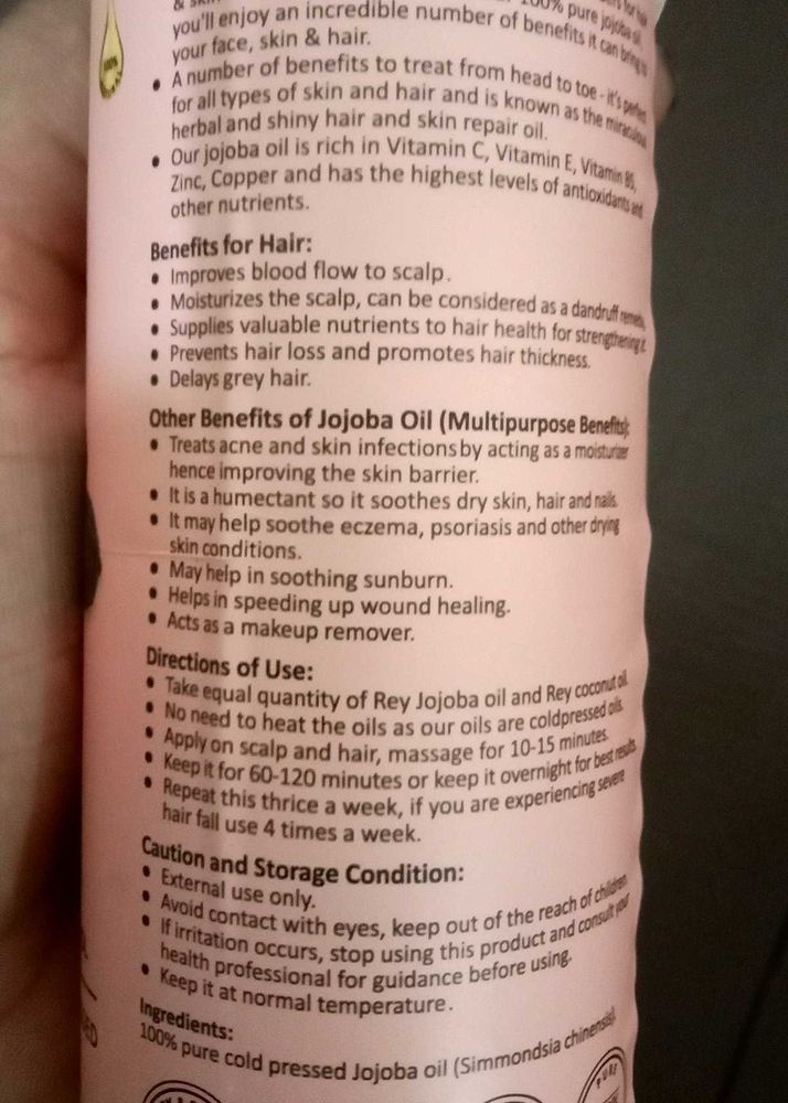 Rey Jojoba Oil - Multi-Purpose Beauty Elixir