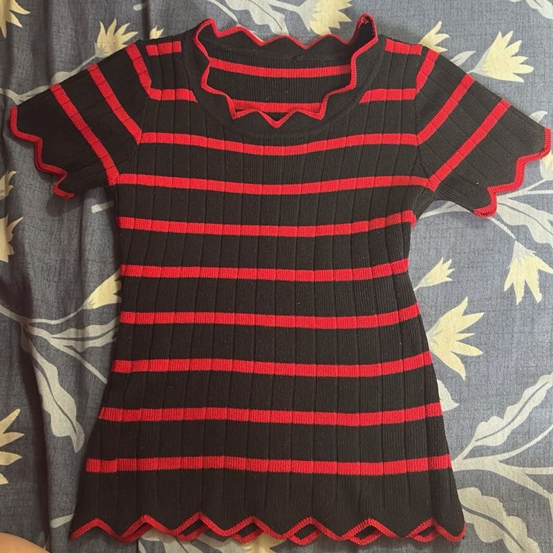 Red And Black Top