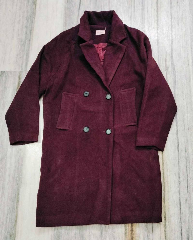 Burgundy Trench Coat