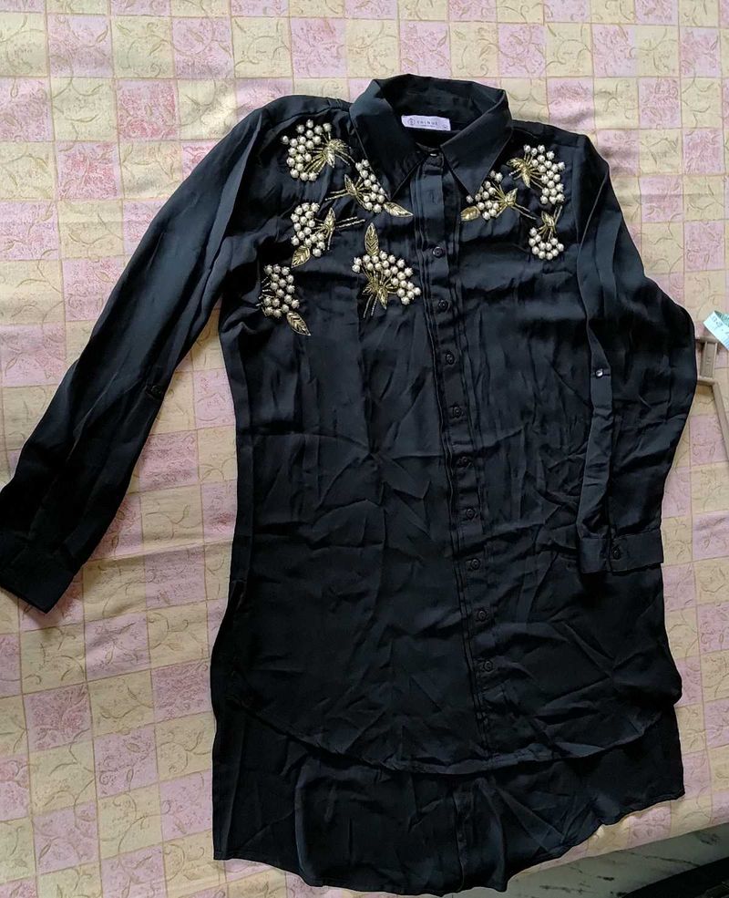 Embellished Black Top