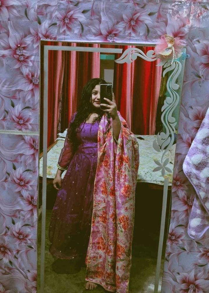 Elegant Purple Salwar Suit with Dupatta