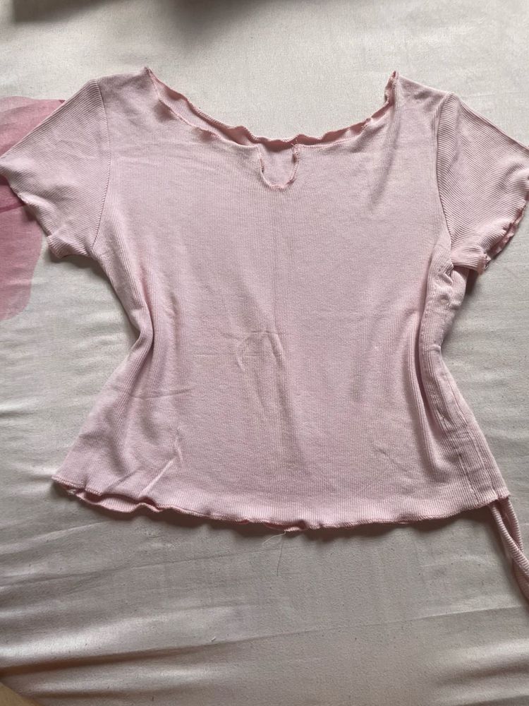 Pink Crop Top