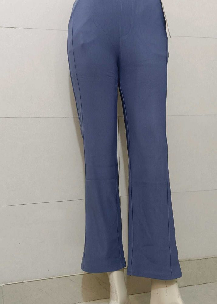 Blue Flared Pants