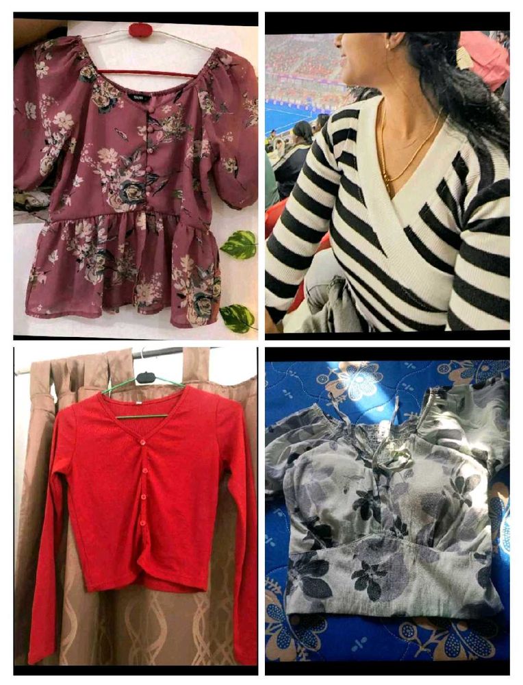 COMBO OF TRENDY TOPS WITH JEANS