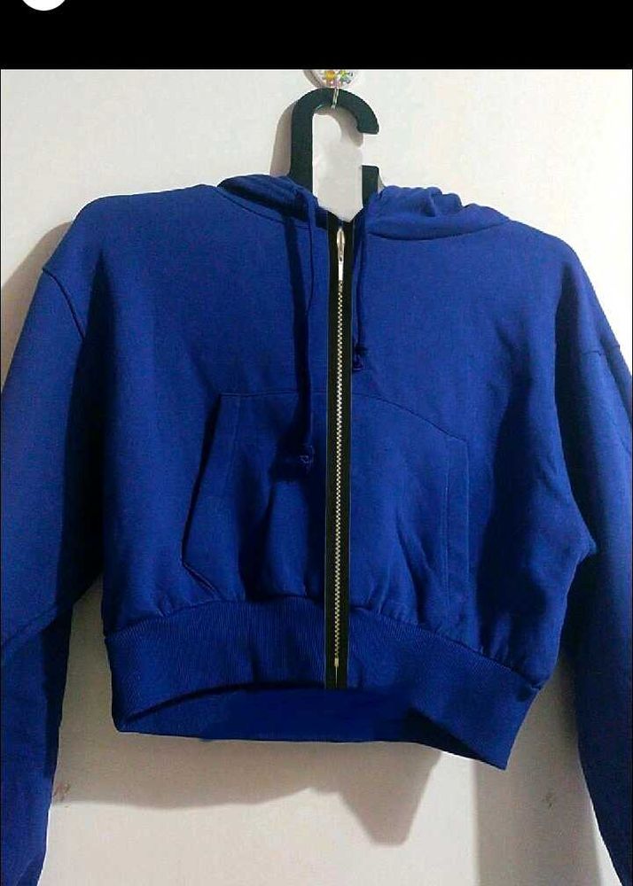 Blue Zip-Up Hoodie