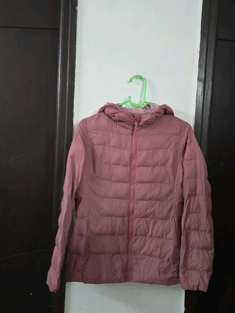 uniqlo baby Pink Puffer Jacket with Hood bust 32
