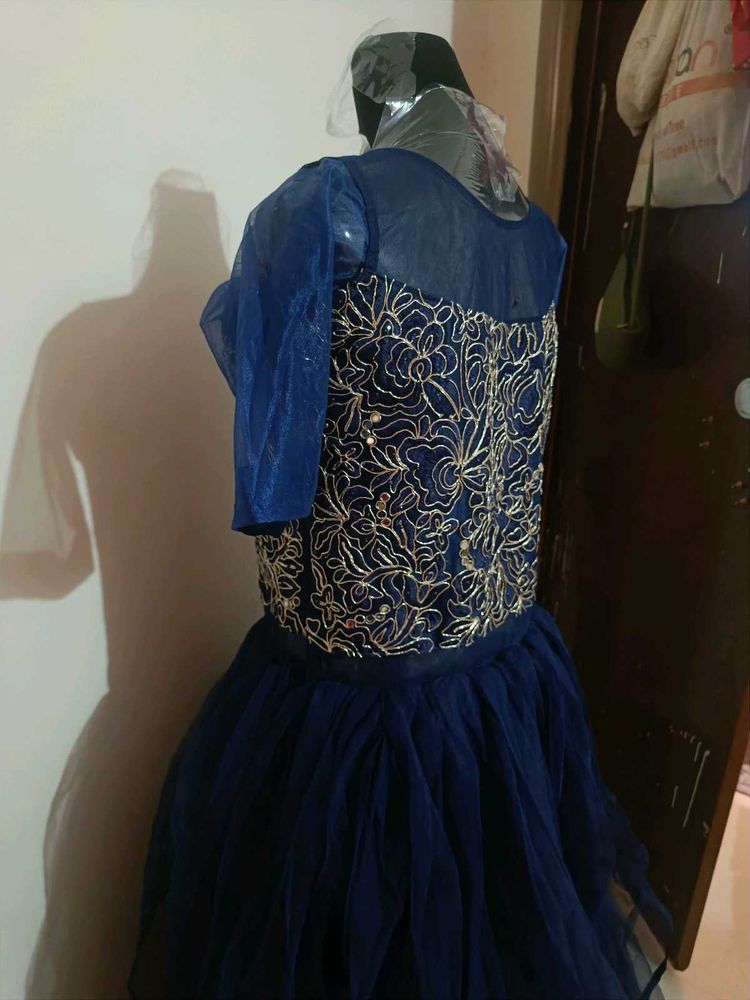 Elegant Blue Ethnic Gown