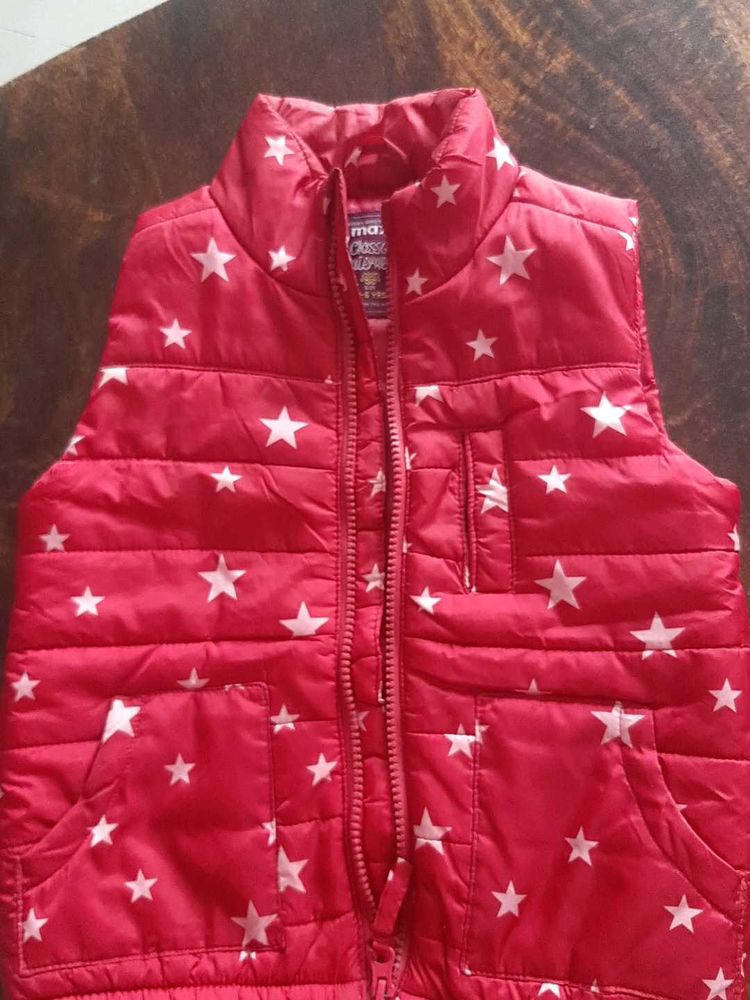 Red Star Padded Vest for girls
