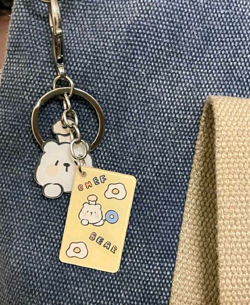 Cute Chef Bear Keychain