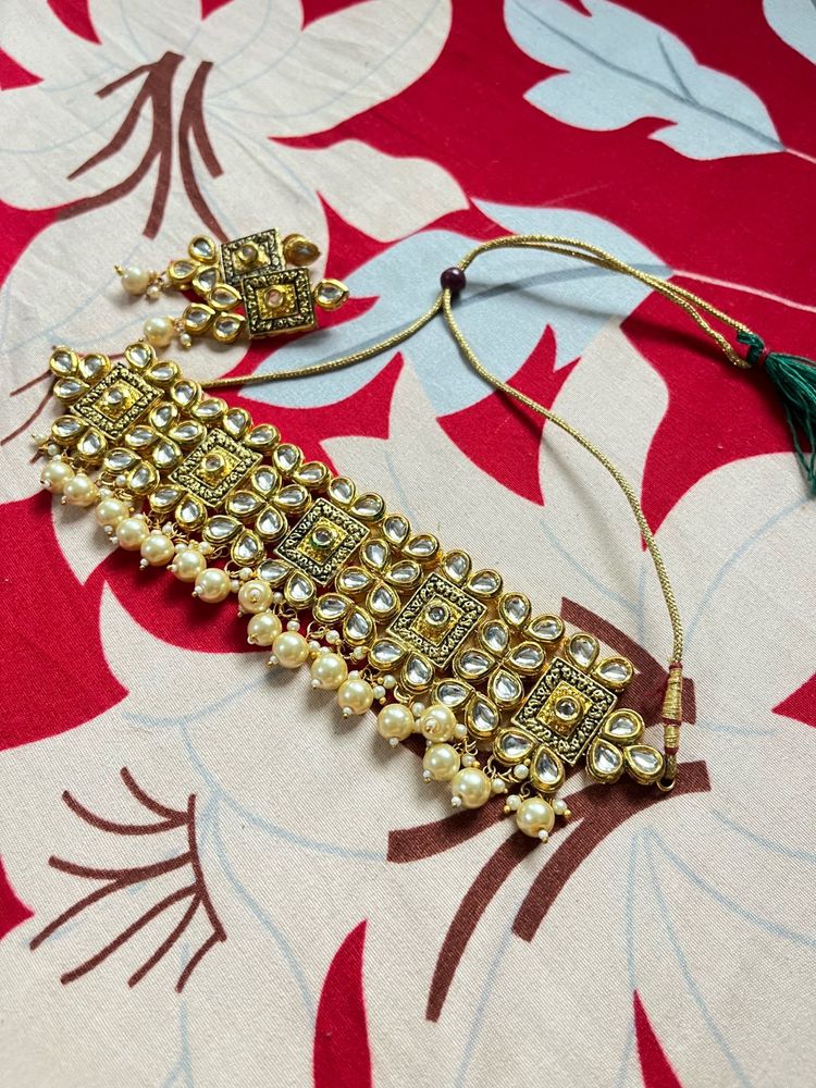 Kundan Choker Necklace Set