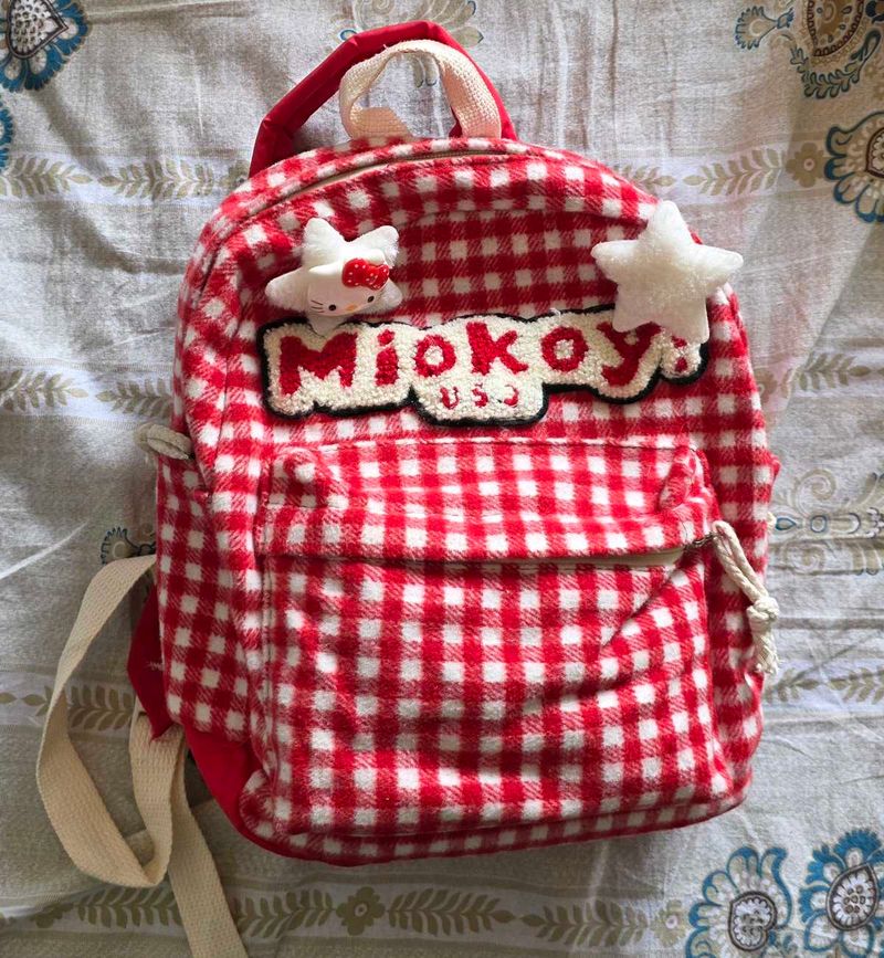 Red Gingham Backpack