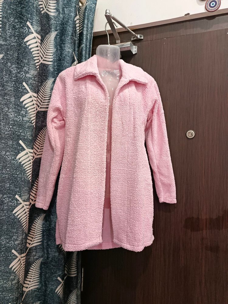 Pink Soft Cardigan Coat