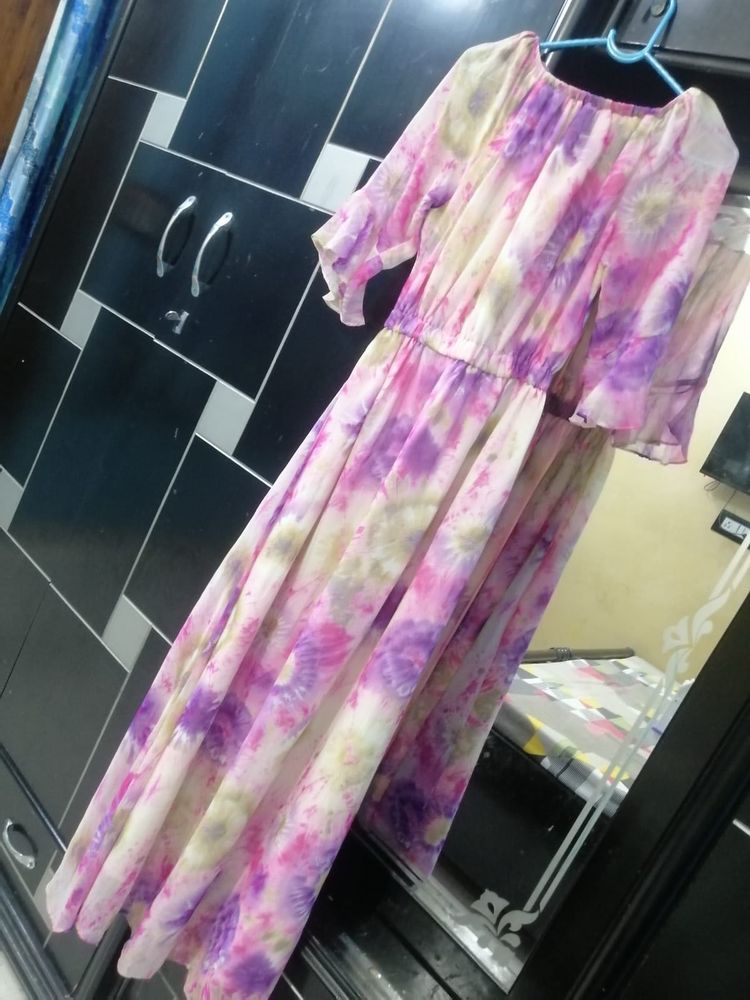 2 Combo Tie-Dye &amp; Floral Maxi Dress