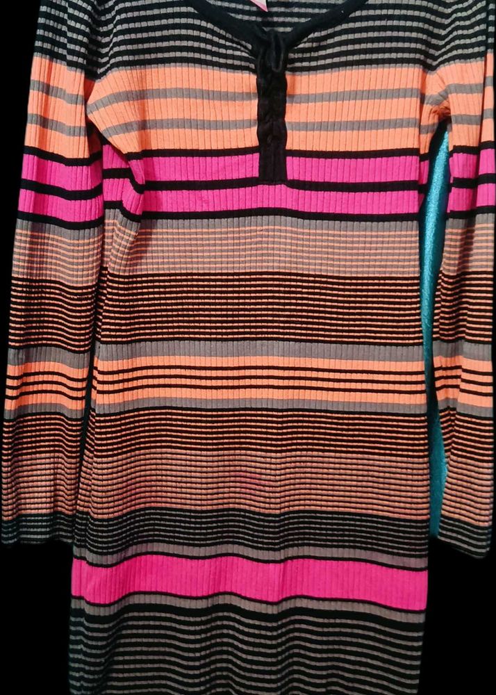 Multicolour Long Top Wool