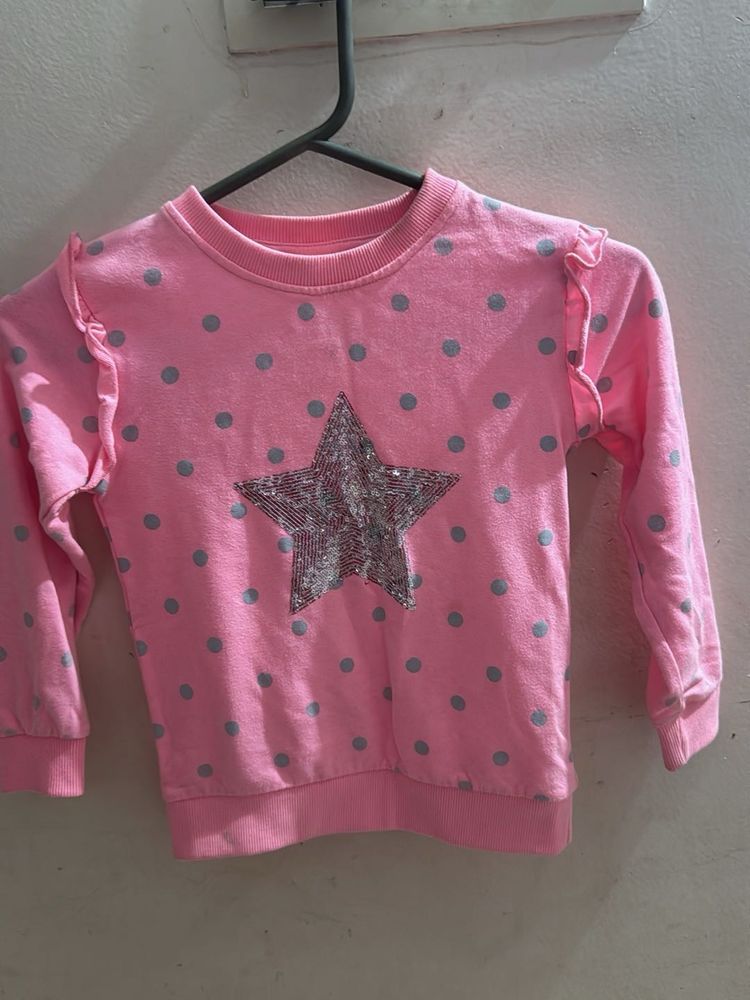 Cute Pink Star Sweatshirt