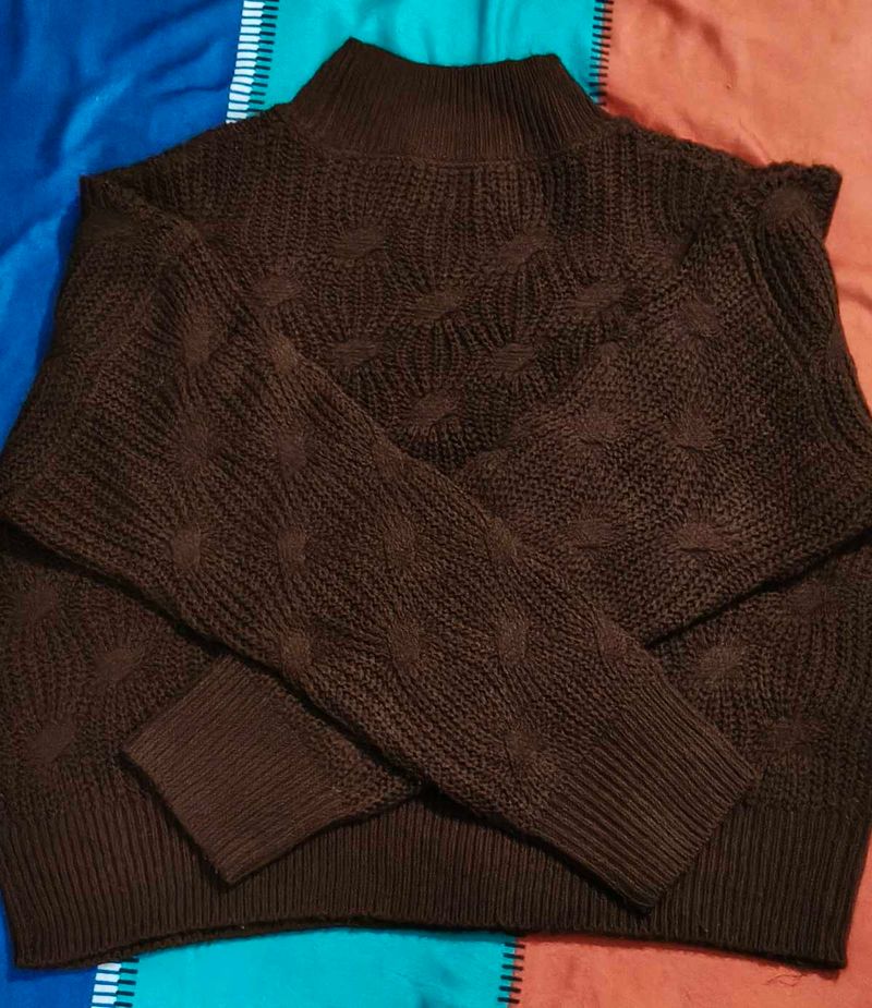 MODE Brown Knit Pullover