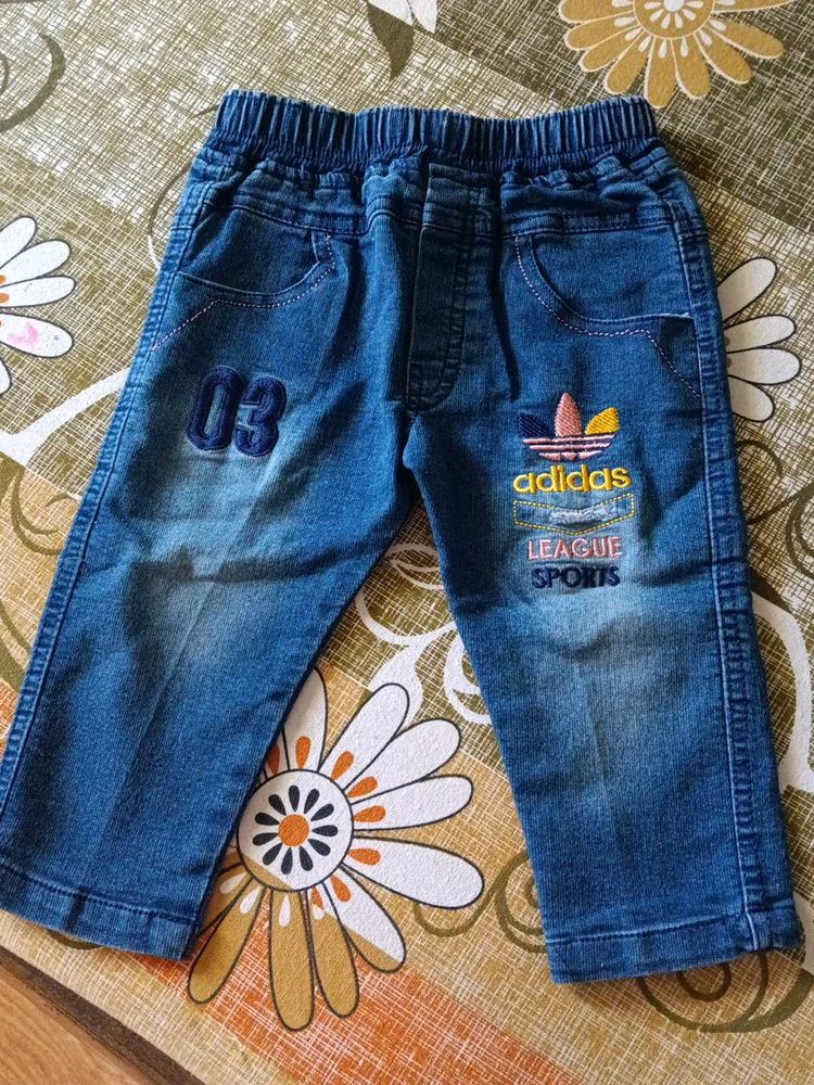 Denim Jeans Pant For Baby Boy In Blue
