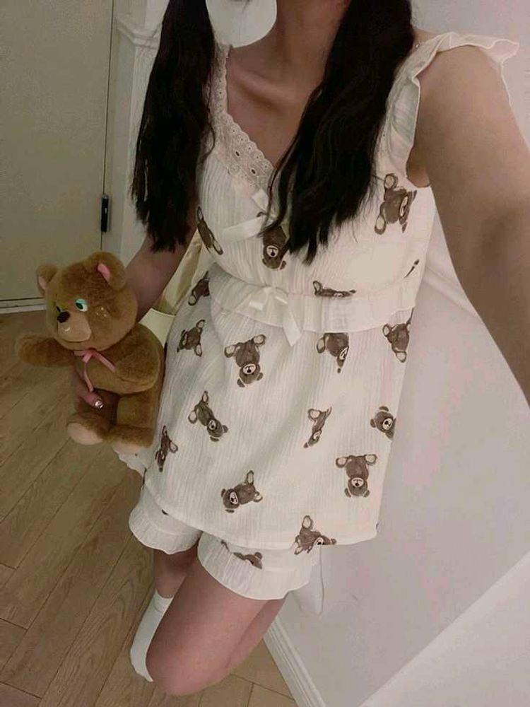 Sale!!!!!!! Teddy Bear Print Sleevless Top