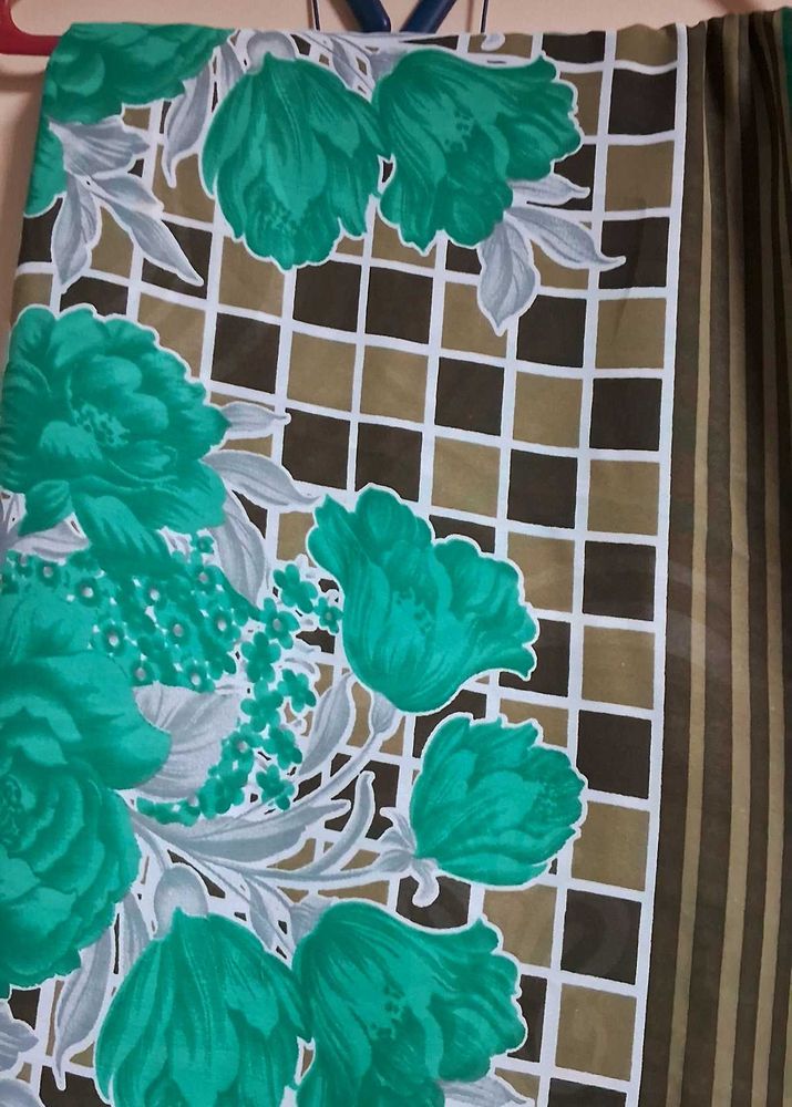 New Olive Chiffon Soft Daily Wear Saree