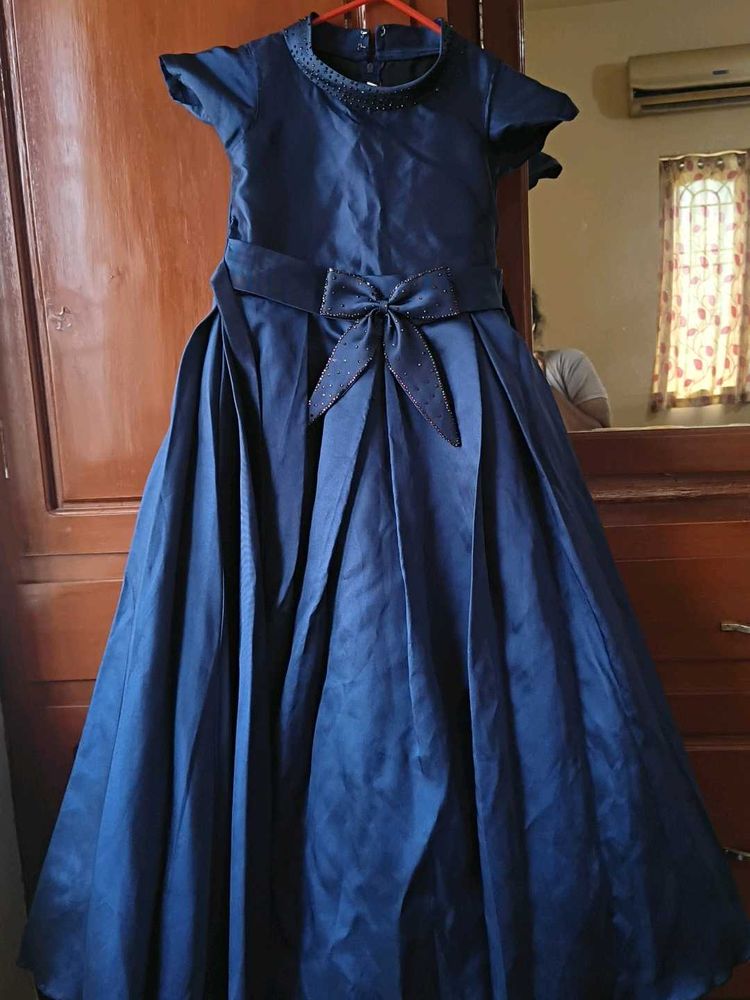 Elegant Navy Blue Girls' Dress