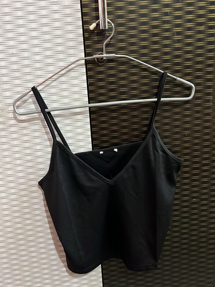 Black Camisole || V-Neck Spaghetti Top