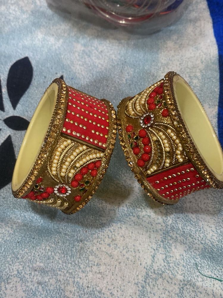 Red &amp; Gold Bangle Set