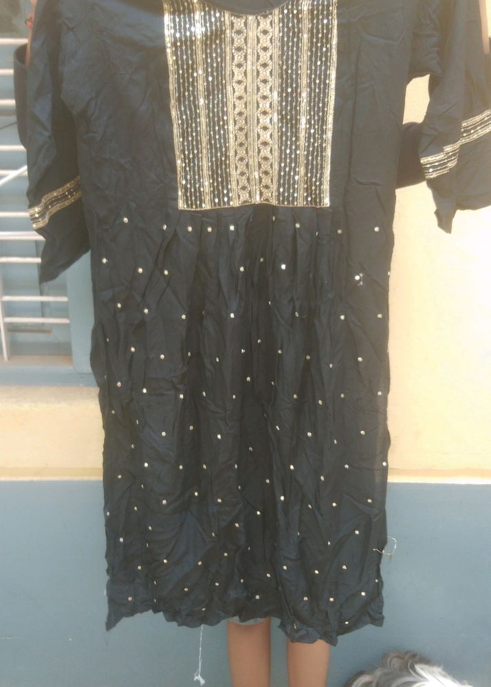 Black Top With Nick Work