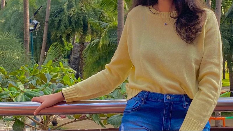 A butter yellow sweatshirt from H&amp;M