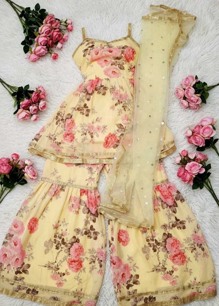 Floral Sharara Suit Set